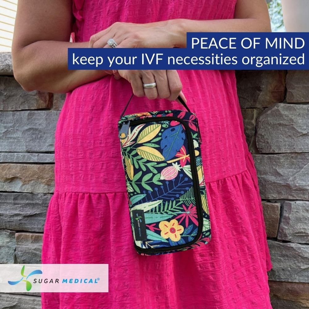 Sugar Medical IVF Supply Bag - Insulated Organizer with Ice Pack | IVF Gift