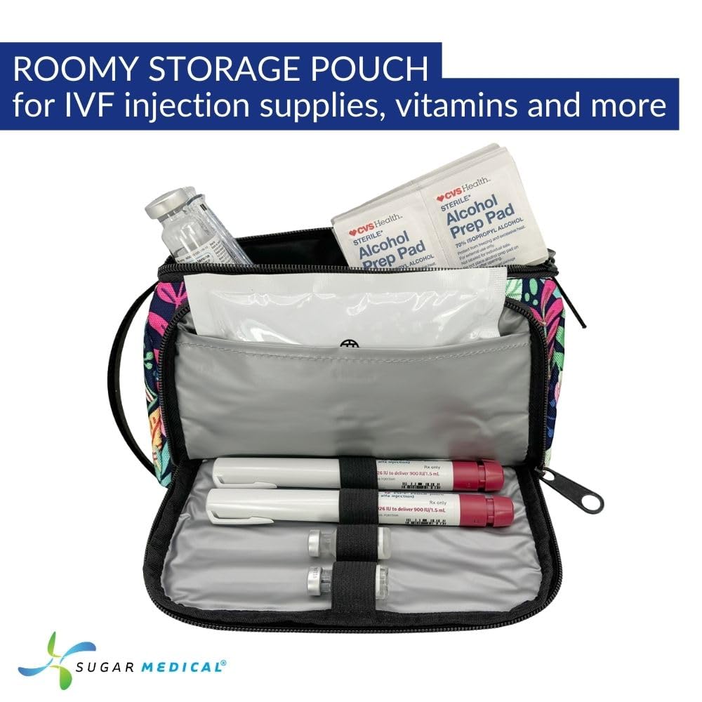Sugar Medical IVF Supply Bag - Insulated Organizer with Ice Pack | IVF Gift
