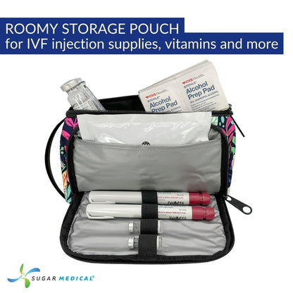 Sugar Medical IVF Supply Bag - Insulated Organizer with Ice Pack | IVF Gift