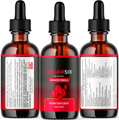 Sugar Six 5 Pack – Drops, Formula & Support | 5 Bottles for 5 Months