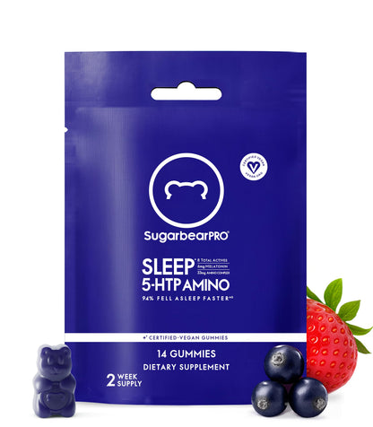 SugarBearPro Sleep Gummy 14 Day Supply - 6mg Melatonin, Vegan