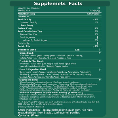 Suiyilary Greens Superfoods Powder – Digestive Health, Mango (Sugar Free)