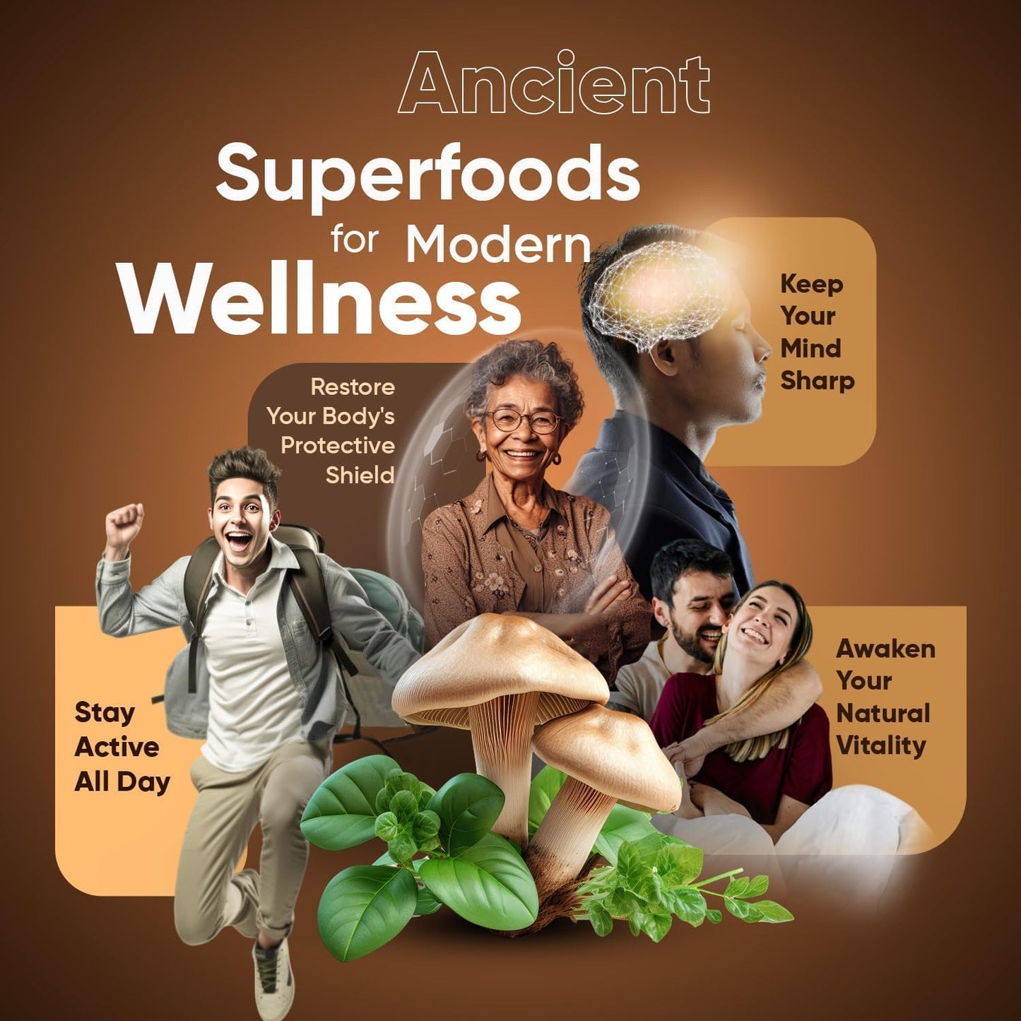 Suiyilary Mushroom Coffee - 10 Mushroom Extract Blend for Energy, Focus & Immunity (300g)