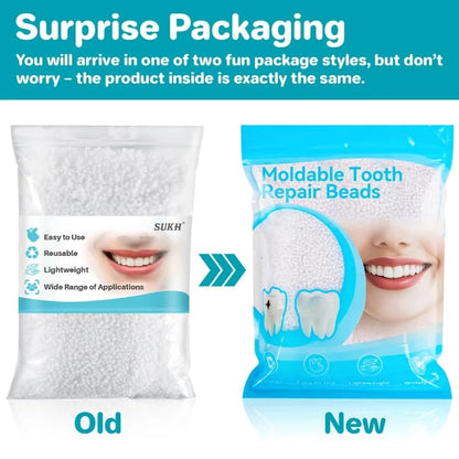 Sukh 10.9oz Moldable Thermoplastic Beads – DIY Tooth Repair Kit