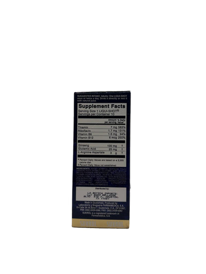 Sukrol VIGOR LIQUI-SHOT Arginine & Ginseng 10 Fl Oz (Pack of 1)