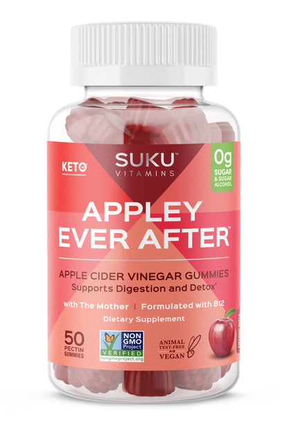 SUKU Appley Ever After Gummies – ACV with B12 & Folate – 50 Count