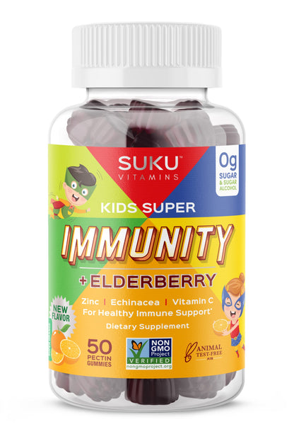 SUKU Vitamins Kids Immunity Gummies – Elderberry, Echinacea & Zinc