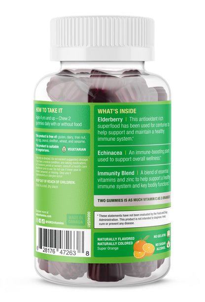 SUKU Vitamins Kids Immunity Gummies – Elderberry, Echinacea & Zinc