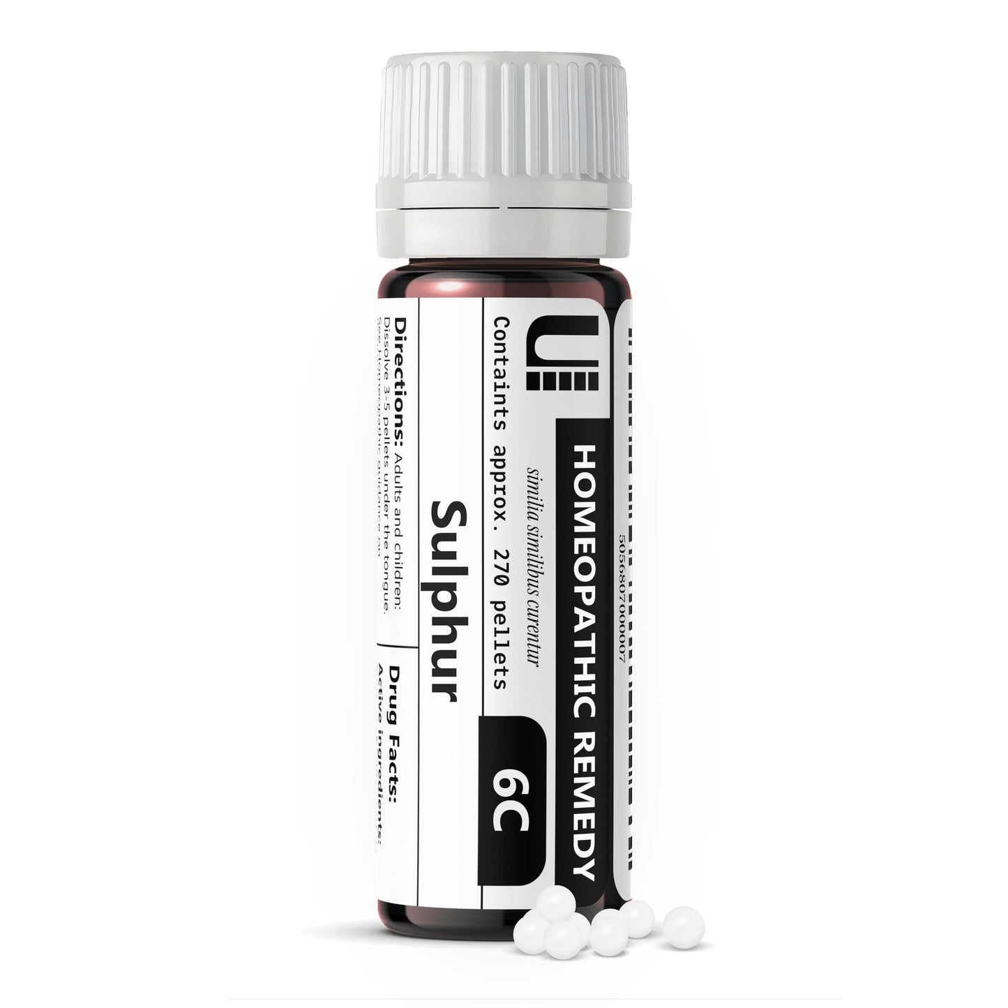 Sulphur 6C Homeopathic Remedy, 270 Pellets | Lactose-Free & No Artificial Additives