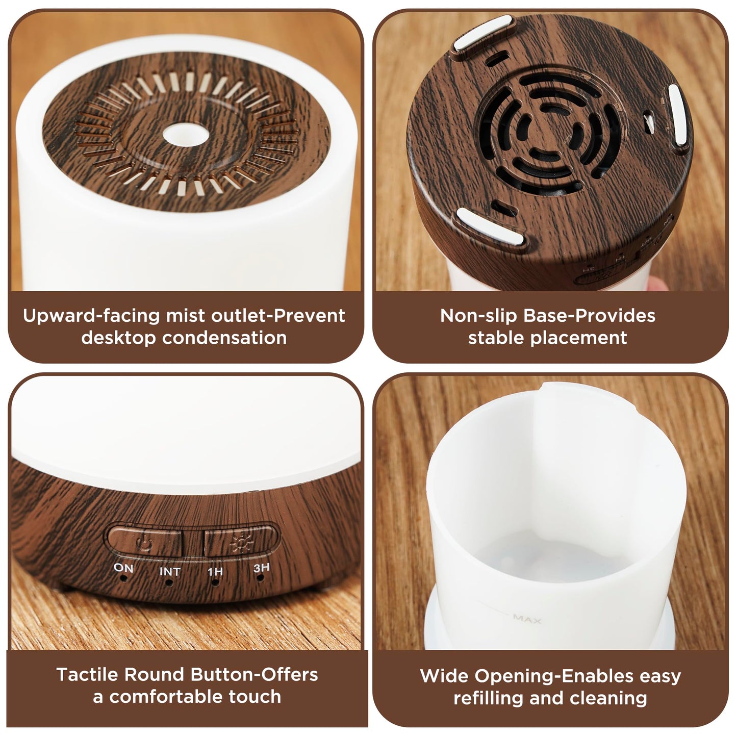 SUMAMAVIA Essential Oil Diffuser 150ML – 3-in-1 Portable Humidifier, 7-Color LED