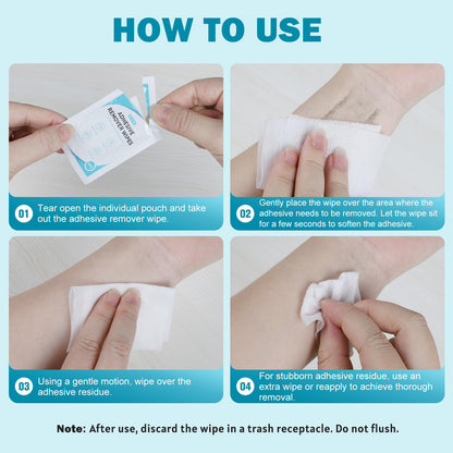 Summerbrite Adhesive Remover Wipes XL – No-Sting & Gentle for Skin, Ostomy & Dressings (36 Pack)