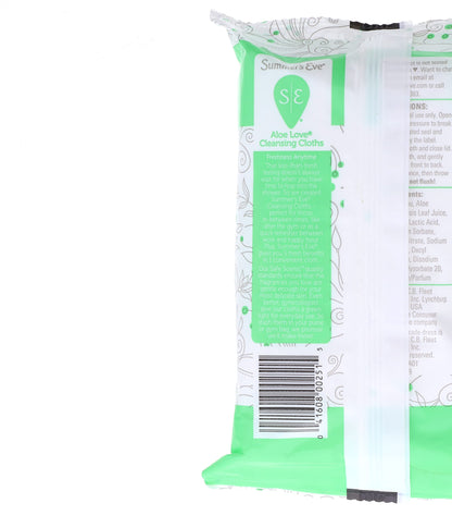 Summer's Eve Aloe Love Gentle Daily Feminine Wipes – pH Balanced, Odor Removal, 32 Count (2 Pack)