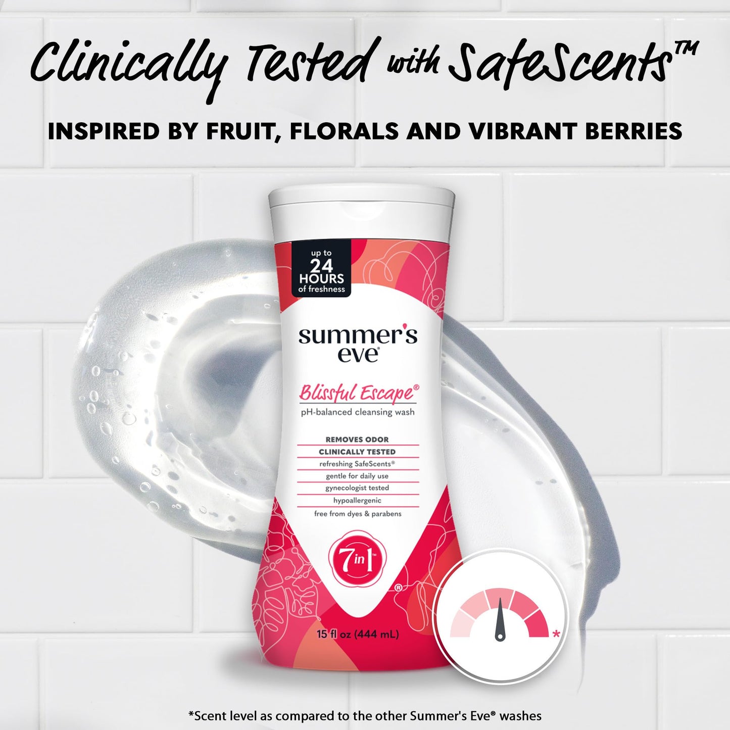 Summer's Eve Blissful Escape Daily Refreshing Feminine Body Wash – Pack of 3 (15 oz)