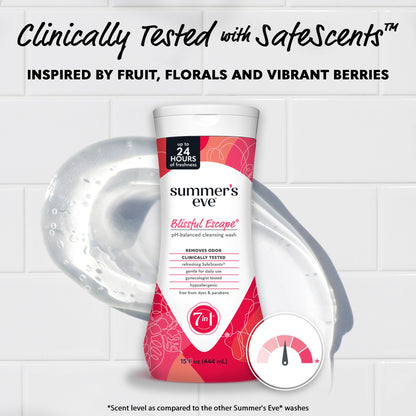 Summer's Eve Blissful Escape Daily Refreshing Feminine Body Wash – Pack of 3 (15 oz)