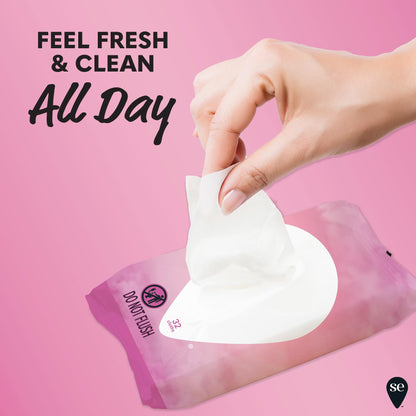Summer's Eve Simply Sensitive Daily Gentle Feminine Wipes - Removes Odor, pH Balanced, 32 Count, 4 Pack