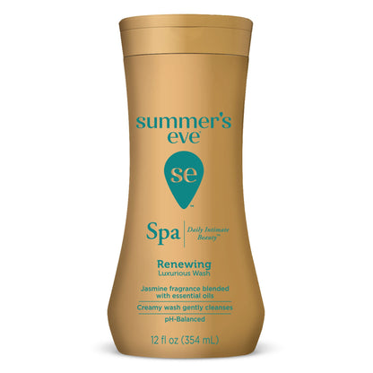 Summer's Eve Spa Daily Intimate Wash - Renewing Jasmine, pH-Balanced, 12 oz