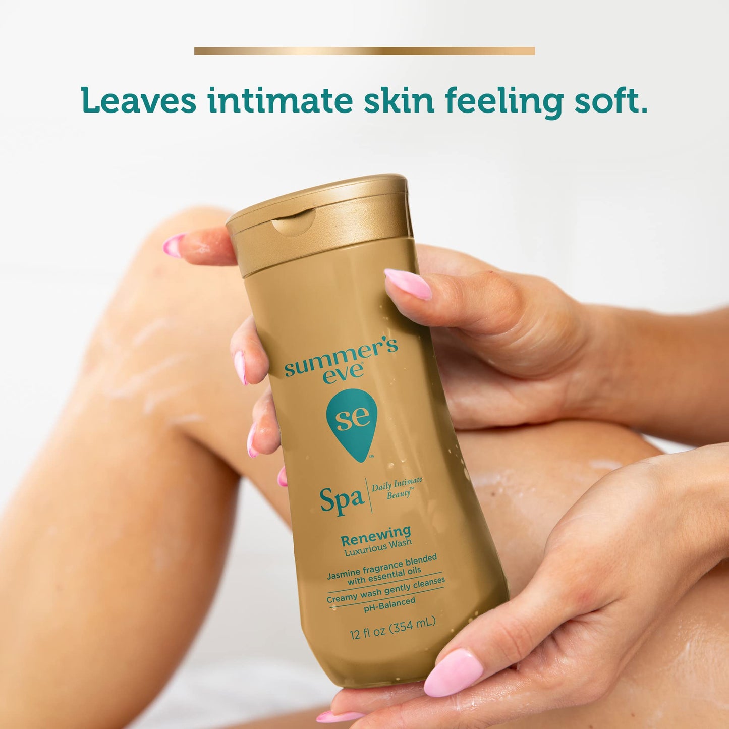 Summer's Eve Spa Daily Intimate Wash - Renewing Jasmine, pH-Balanced, 12 oz