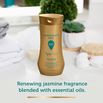 Summer's Eve Spa Daily Intimate Wash - Renewing Jasmine, pH-Balanced, 12 oz