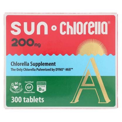 Sun Chlorella 200 mg Chlorella Supplement – 300 Tablets | Vegan & Non-GMO