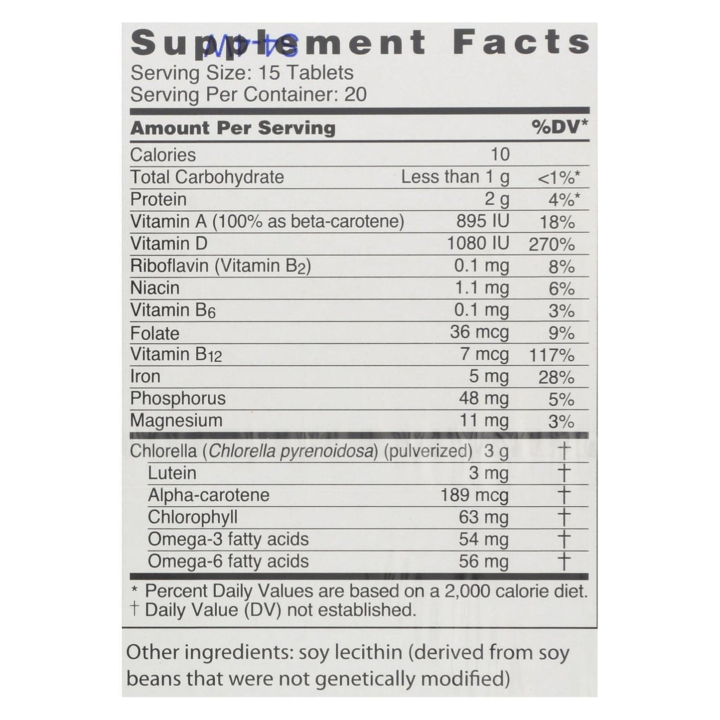 Sun Chlorella 200 mg Chlorella Supplement – 300 Tablets | Vegan & Non-GMO