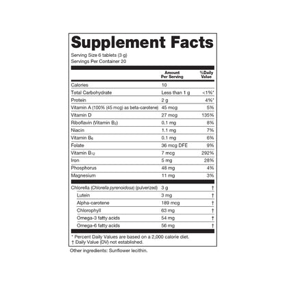 Sun Chlorella 500mg – Whole Body Wellness Green Algae Superfood | Immune Support, Gut Health
