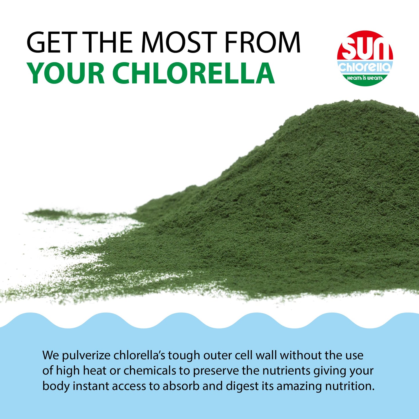 Sun Chlorella Powder – Green Algae Superfood for Immunity & Energy
