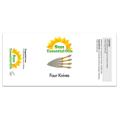 Sun Essential Oils – Four Knives Blend 16 oz | Eucalyptus, Clove, Rosemary, Lemon & Cassia – Spicy Aroma