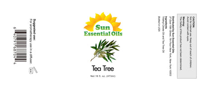 Sun Essential Oils - 16 oz Tea Tree Essential Oil for Skin, Hair, Diffuser & DIY Projects