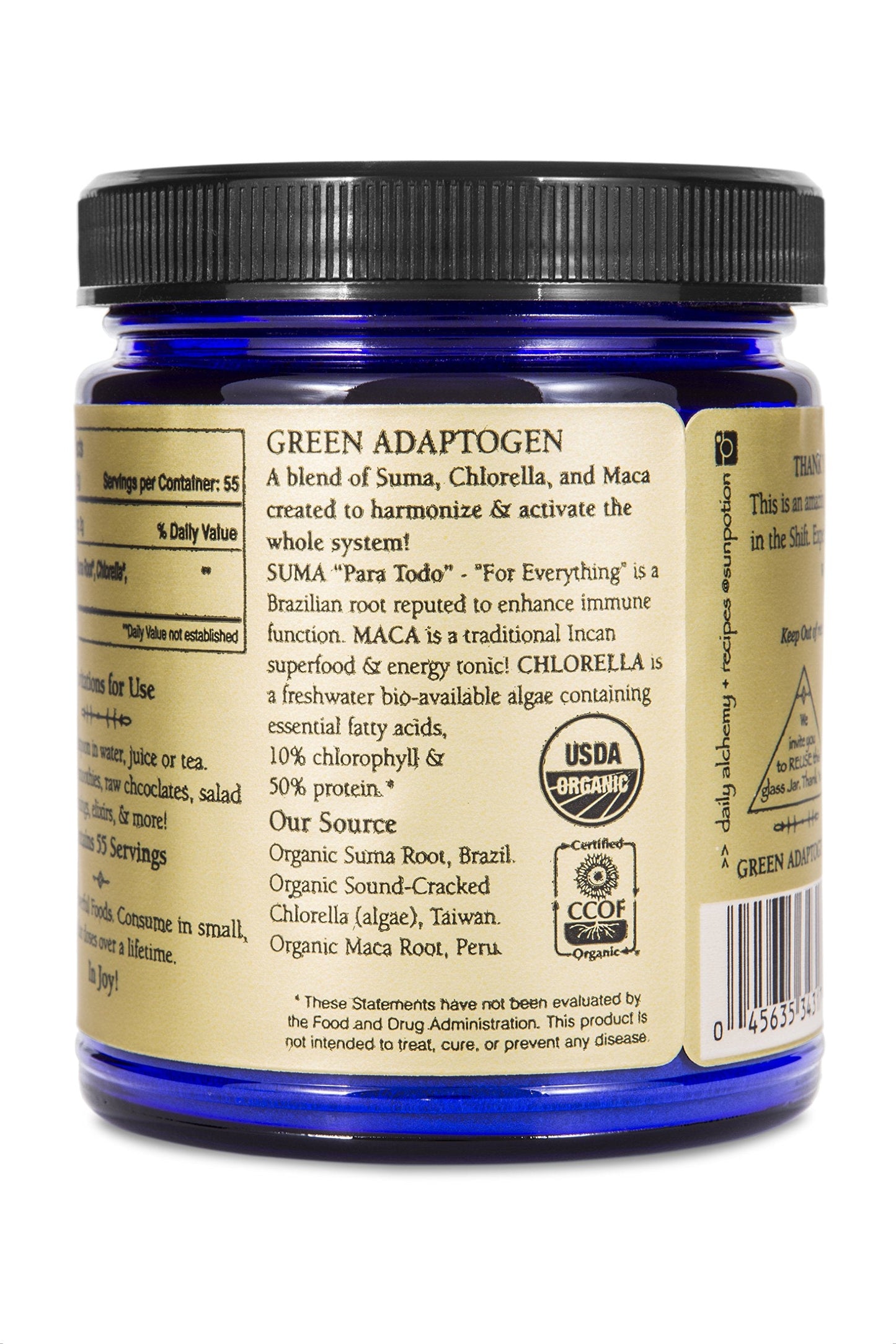 Sun Potion Green Adaptogen Powder 111g | Activate Energy & Balance