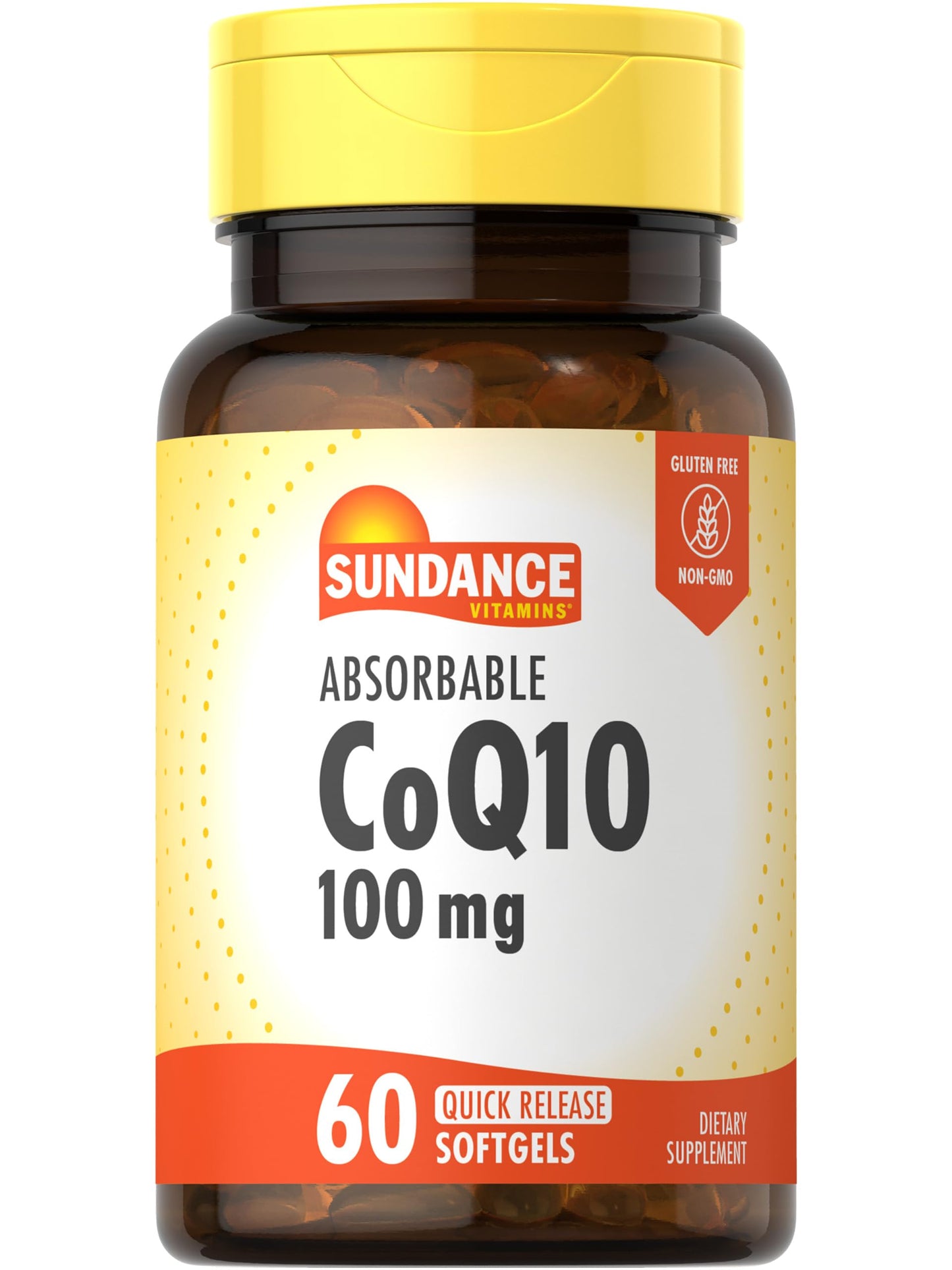 Sundance CoQ10 100mg Softgels – 60 Count, Black Pepper Extract, Non-GMO & Gluten Free