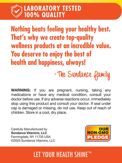 Sundance CoQ10 50mg – 30 Absorbable Softgels – Non-GMO & Gluten Free CoQ10 Supplement