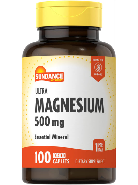 Sundance Magnesium 500mg Oxide – 100 Coated Caplets | Vegetarian, Non-GMO, Gluten Free BritishVita | Premium UK Vitamins & Wellness Supplements