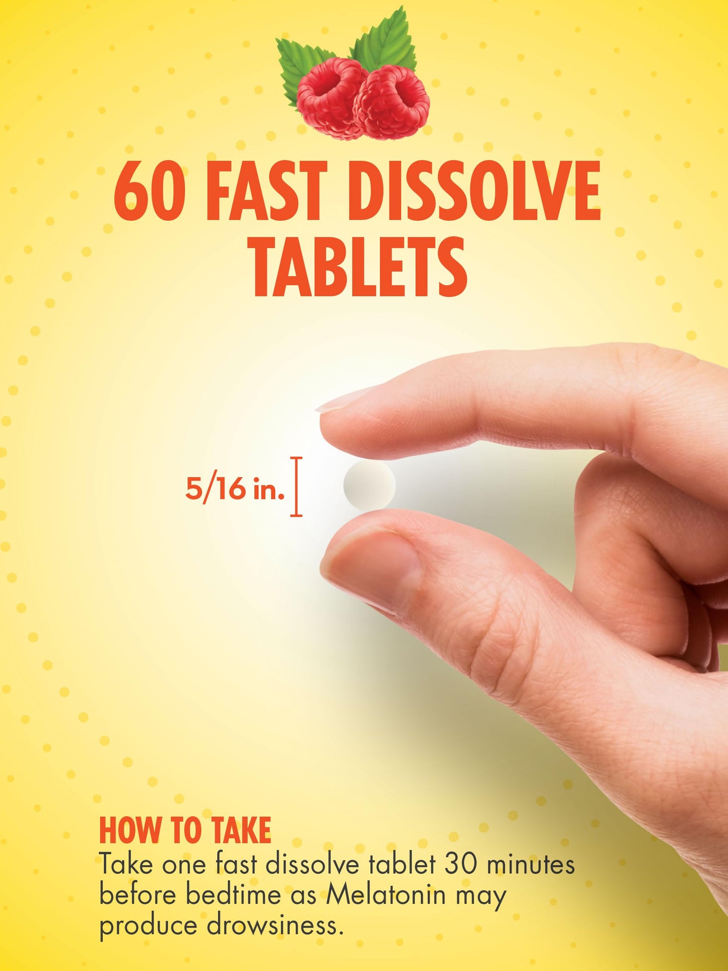 Sundance Melatonin 3mg Fast Dissolve – 60 Vegetarian Tablets | Berry Flavor | Gluten Free