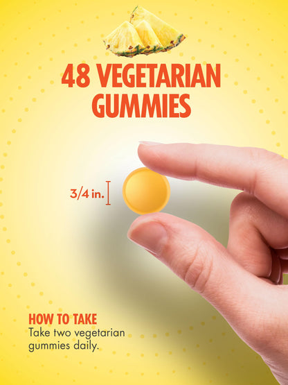 Sundance Vitamin D3 Gummies – 2000 IU, Pineapple, 48 Count
