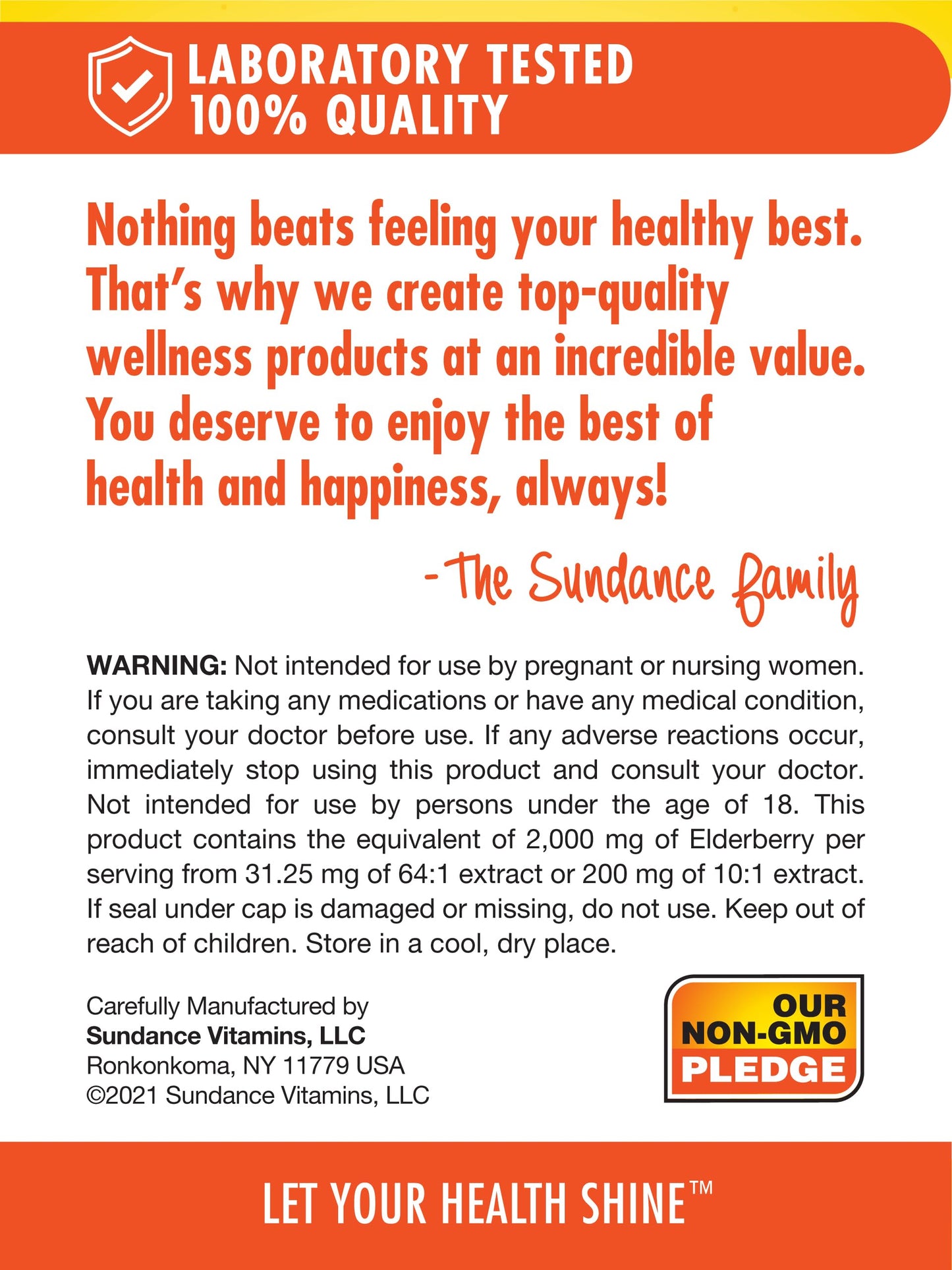 Sundance Sambucus Black Elderberry Capsules – 2000mg, 100 Count (Non-GMO, Gluten Free)