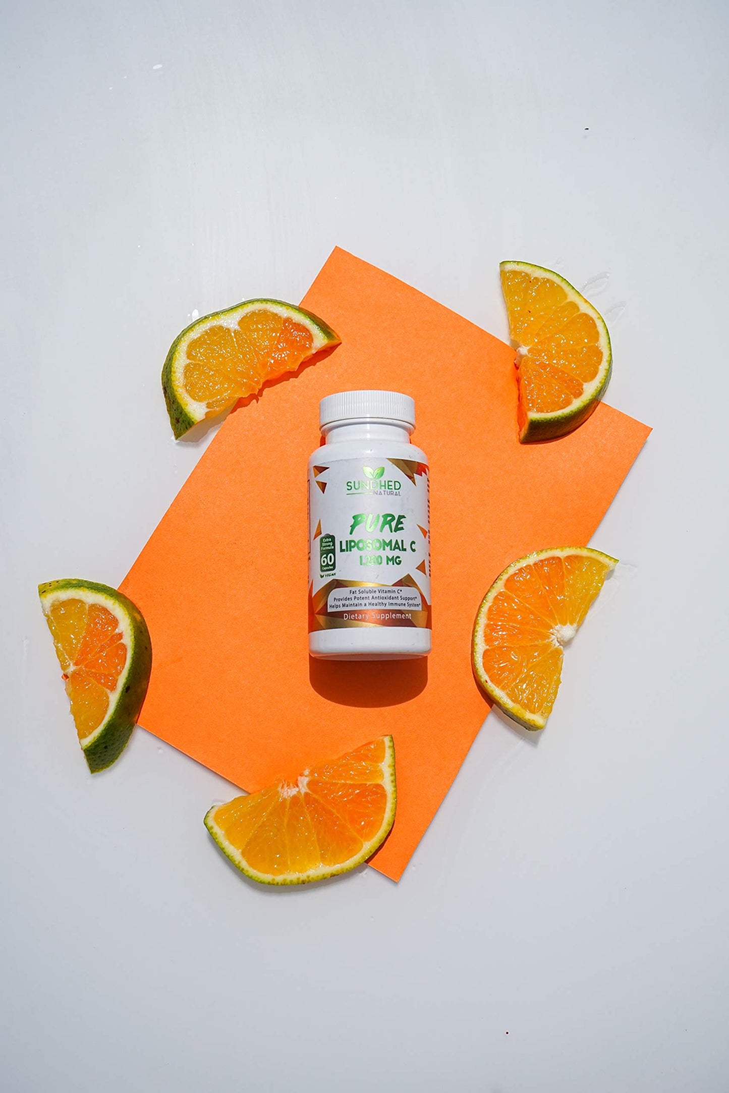 Sundhed Natural Liposomal Vitamin C - 1200mg Immune Support & Collagen Health | 60 Capsules