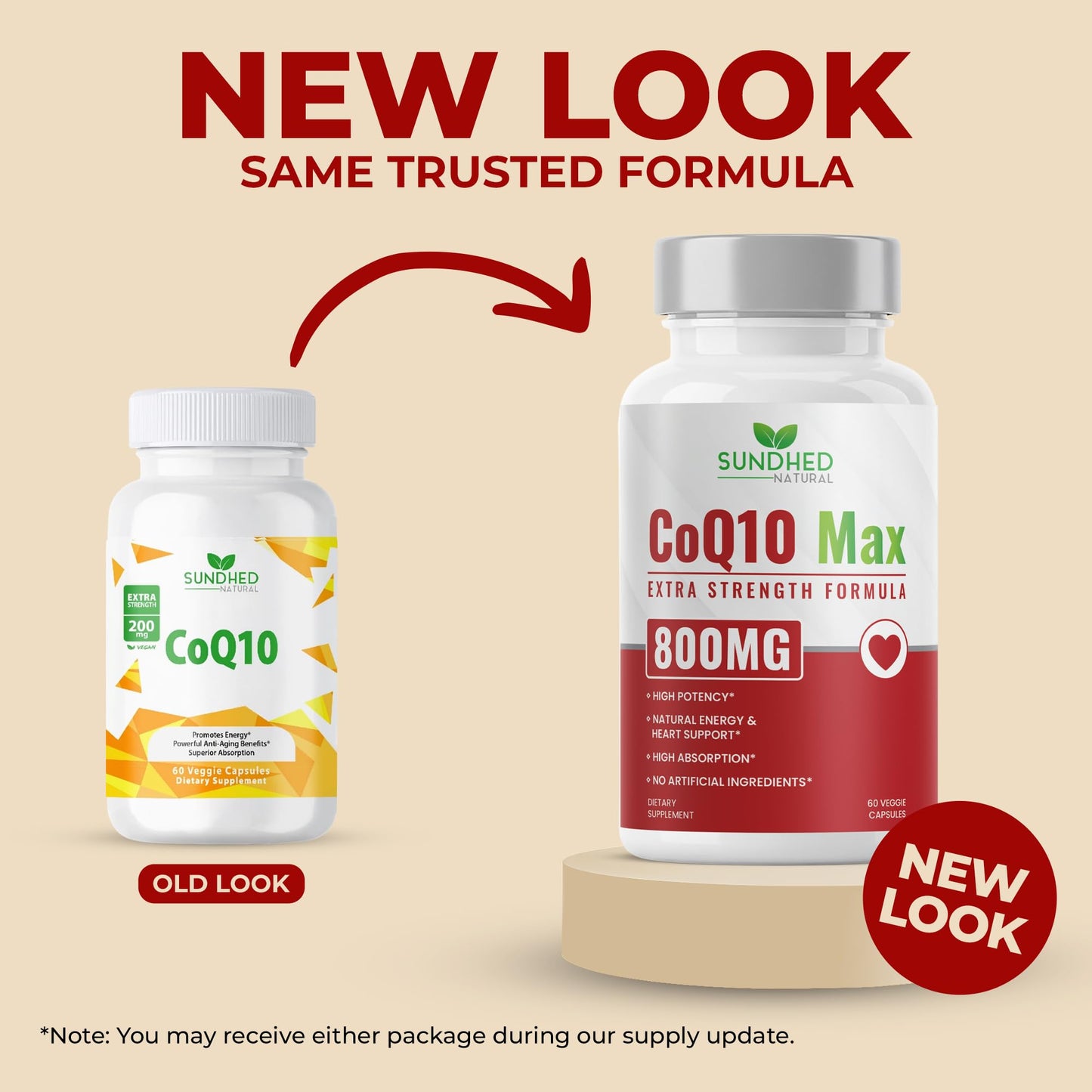 Sundhed Natural CoQ10 800mg – 60 Capsules | Extra Strong Antioxidant