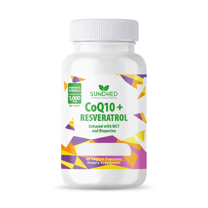 Sundhed Natural CoQ10 Powerful Antioxidant (Capsules Coq10+Resveratrol)