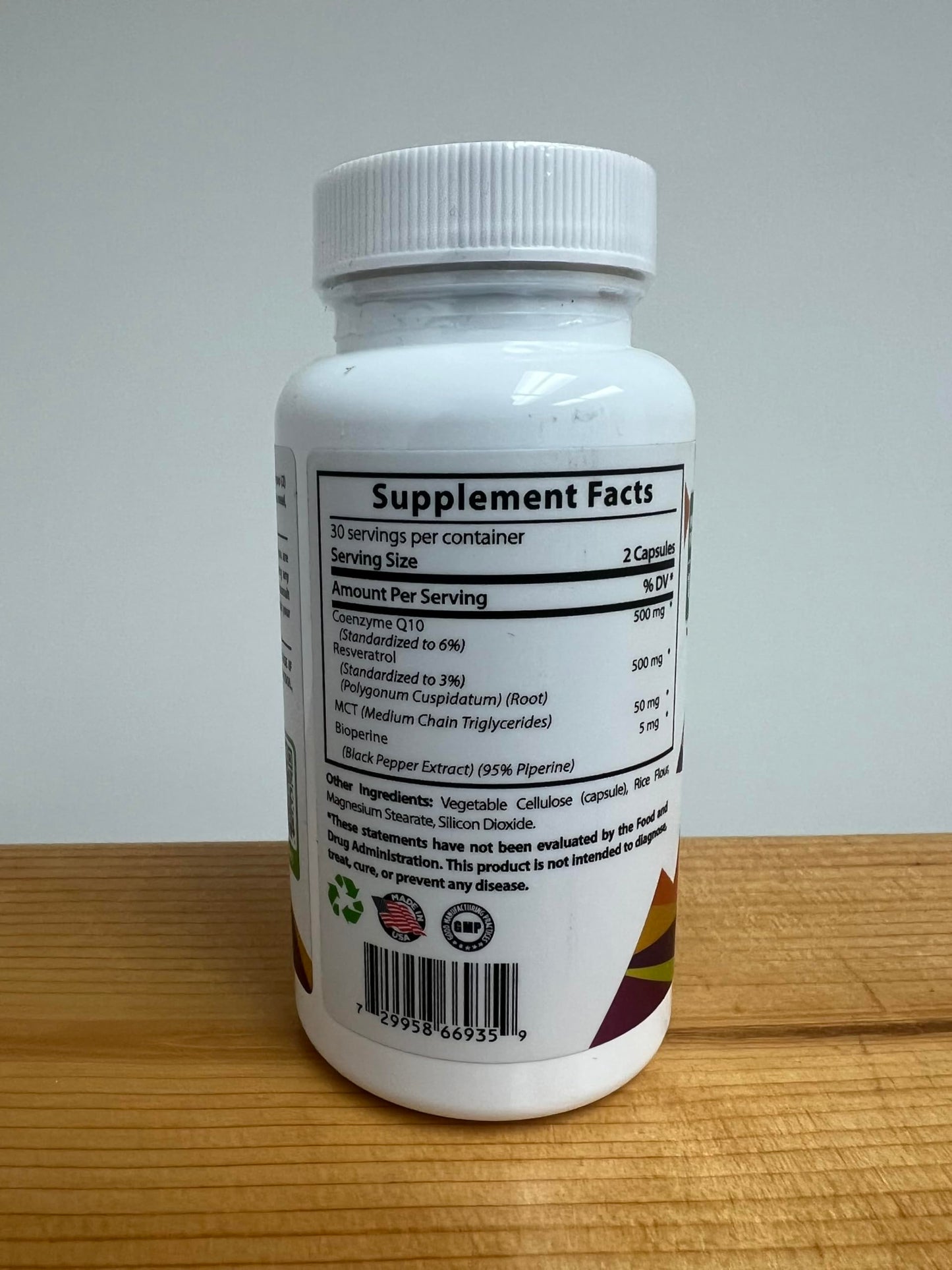 Sundhed Natural CoQ10 Powerful Antioxidant (Capsules Coq10+Resveratrol)