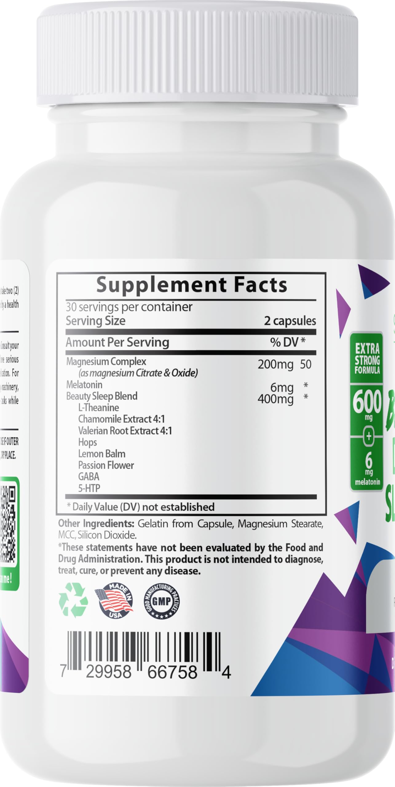 Sundhed Natural Sleep Aid – Dream Sleep with Melatonin & Valerian, Non Habit Forming, Made in USA