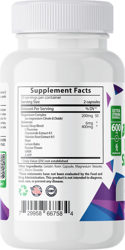Sundhed Natural Sleep Aid – Dream Sleep with Melatonin & Valerian, Non Habit Forming, Made in USA