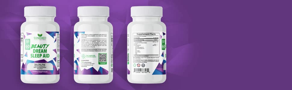 Sundhed Natural Sleep Aid – Dream Sleep with Melatonin & Valerian, Non Habit Forming, Made in USA