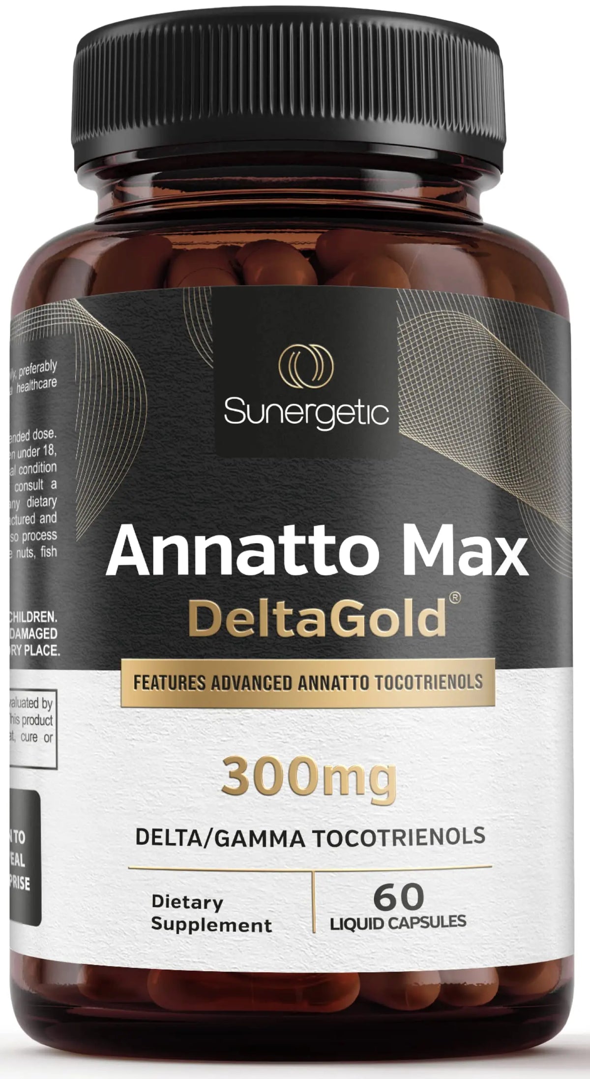Sunergetic Premium Annatto Tocotrienol 300 mg with DeltaGold — Delta+Gamma Tocotrienols, 60 Liquid Capsules BritishVita | Premium UK Vitamins & Wellness Supplements
