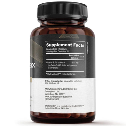 Sunergetic Premium Annatto Tocotrienol 300 mg with DeltaGold — Delta+Gamma Tocotrienols, 60 Liquid Capsules BritishVita | Premium UK Vitamins & Wellness Supplements