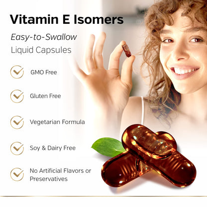 Sunergetic Annatto Tocotrienols 300mg with DeltaGold – Vitamin E for Liver, Heart & Immune Health