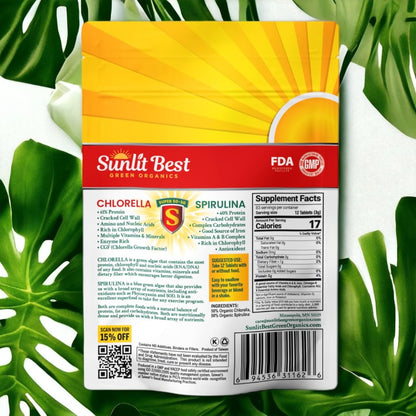 Sunlit 50/50 Organic Chlorella Spirulina Tablets | Immune Support, Gut Health & Energy