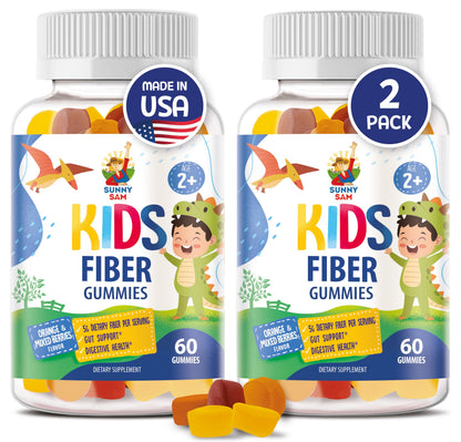 Sunny Sam Fiber Gummies for Kids & Adults | Fiber Chewables for Digestive Support and Immunity