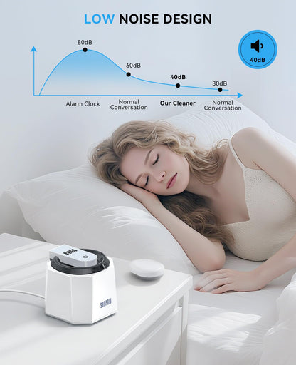 SUNPOW Ultrasonic Retainer Cleaner – 48kHz, 5 UV Lights, 220ml Cleaning Pod