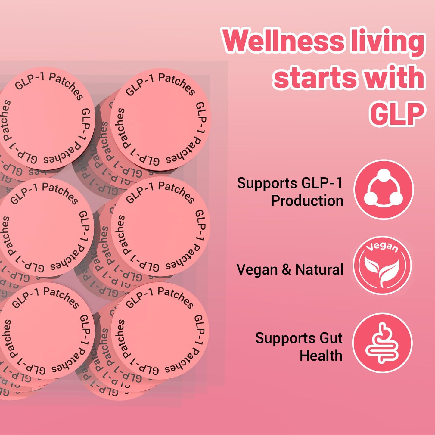 Sunrogftic GLP-1 Patches – Natural Berberine, Cinnamon & L-Glutamine for Daily Wellness