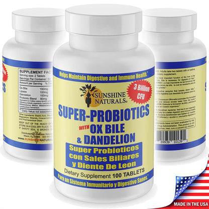 Sunshine Naturals Super Probiotics – 100 Capsules | Digestive & Gut Health